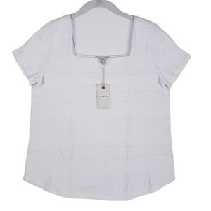 Lucky Brand Textured Square Neck Top